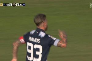 拉莫斯头槌攻破国米！国米0-1落后！